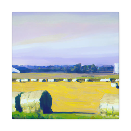 "Serene Hayfield Dreamscape" - Canvas