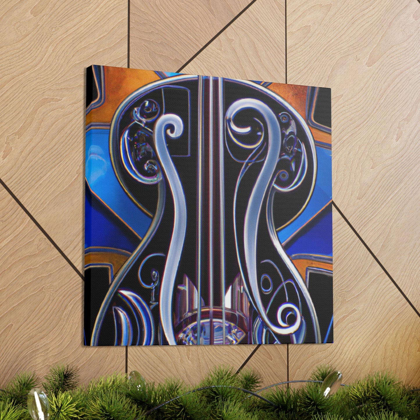 "Bass Guitar Art Deco" - Canvas