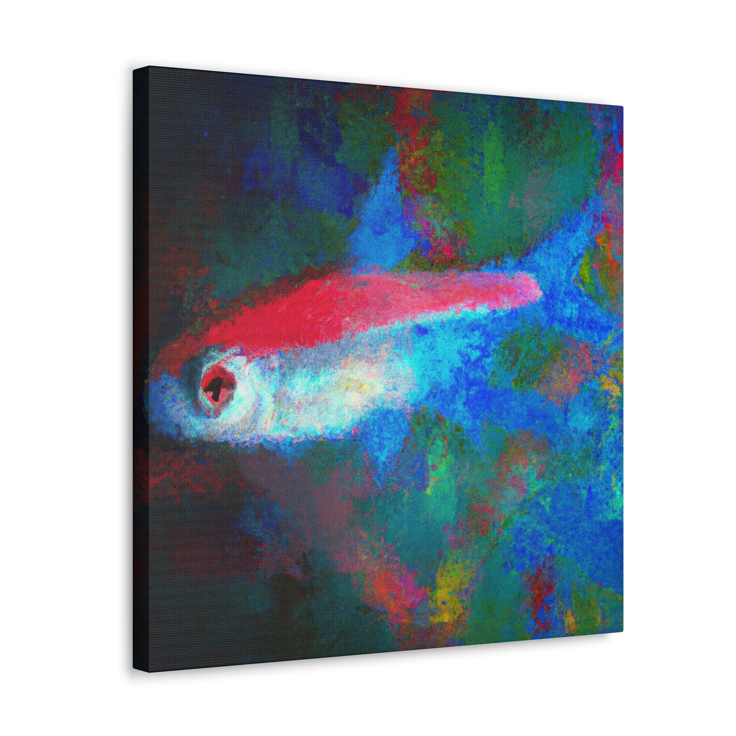 "Neon Tetra Impressionism" - Canvas