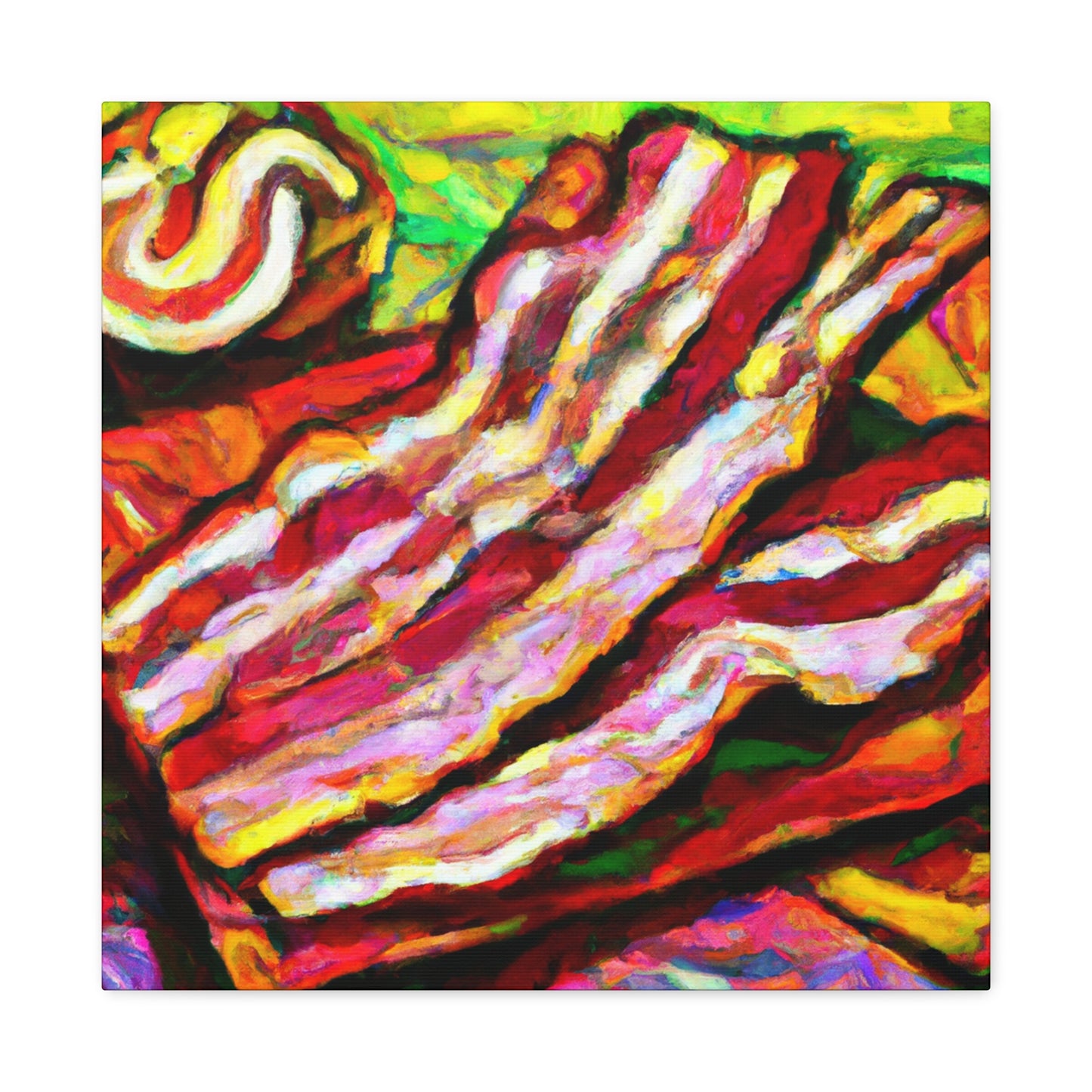 "Savory Sizzling Bacon" - Canvas