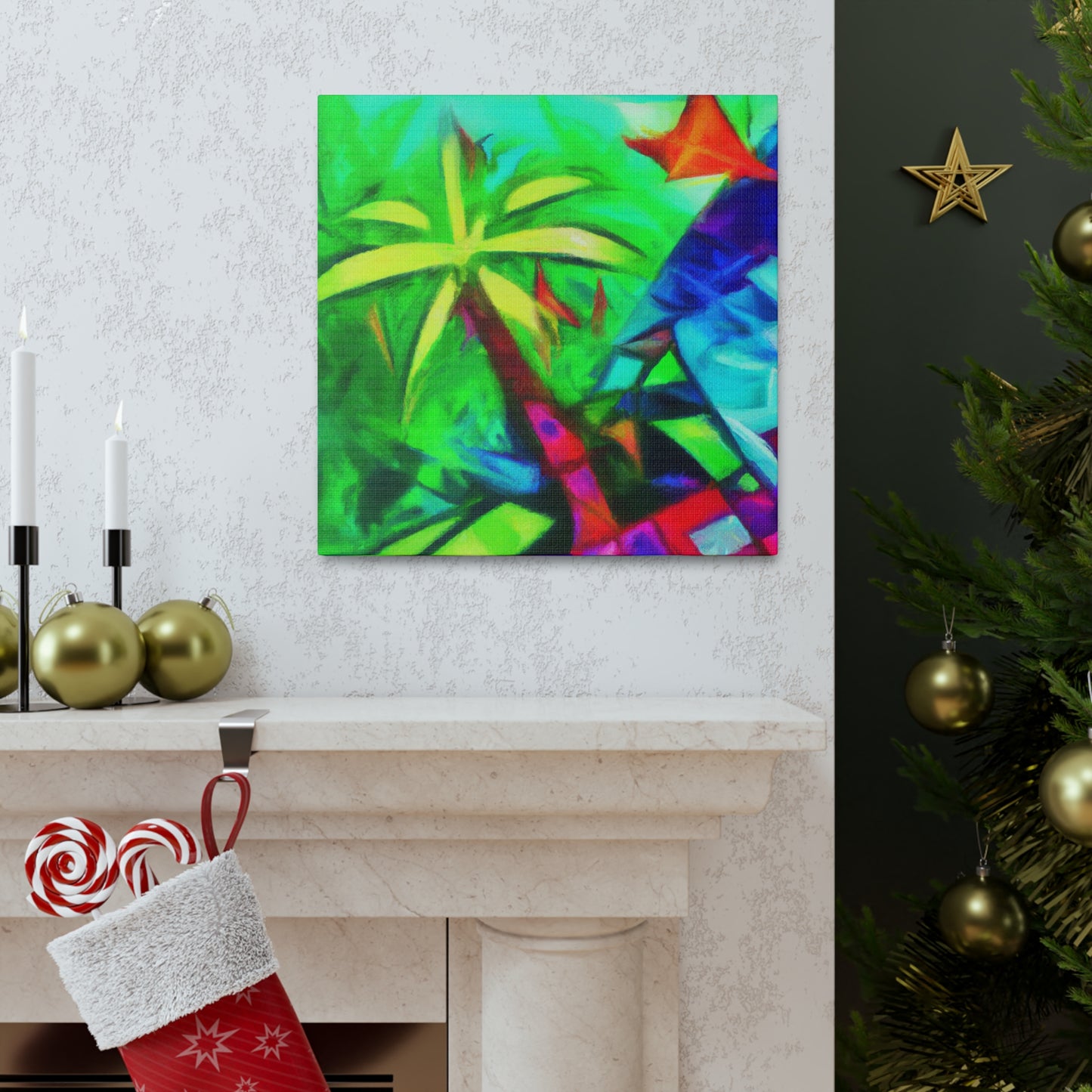 Palm Tree in Bloom - Canvas