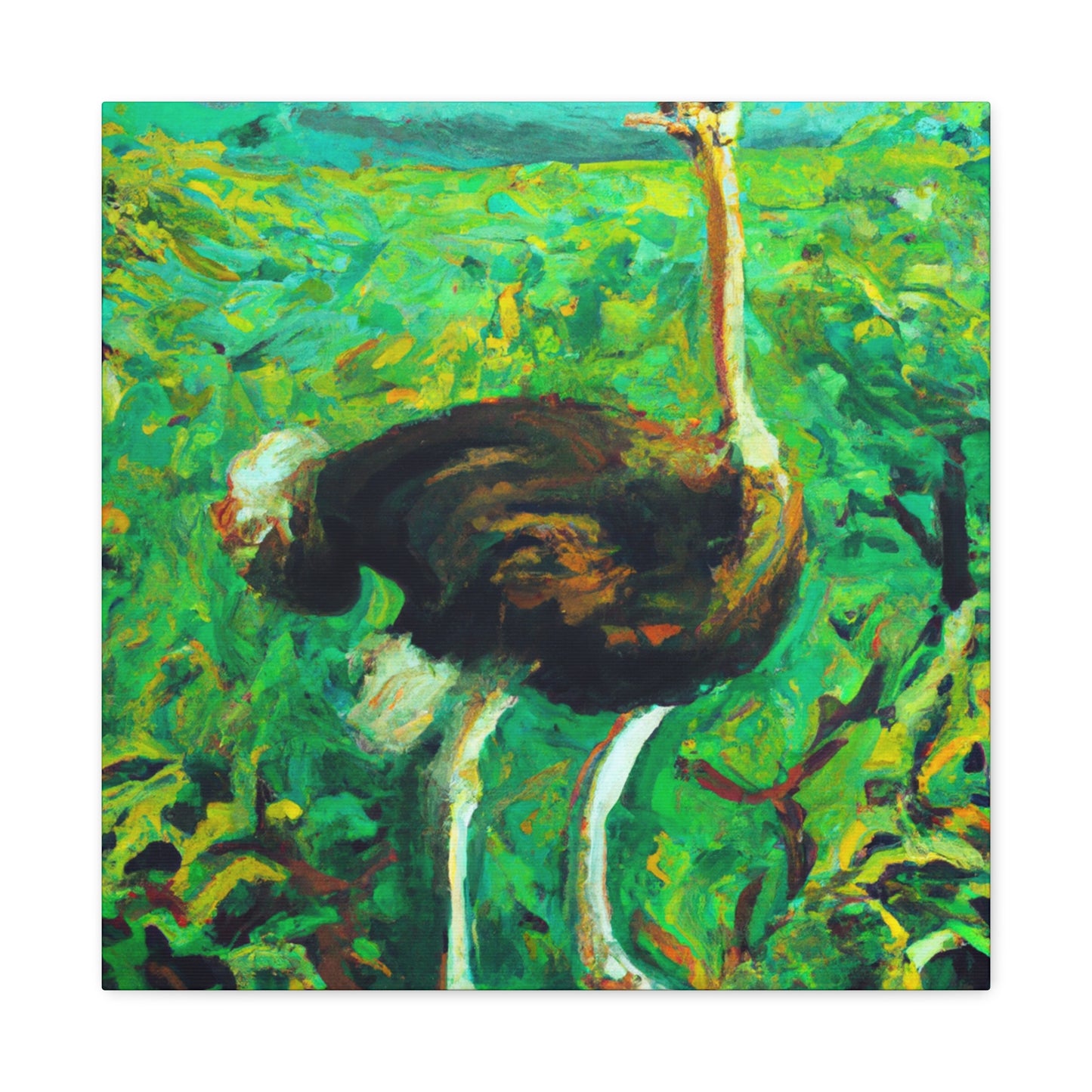 "Ostrich in Splendor" - Canvas