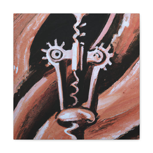 This type of corkscrew is usually seen in a more traditional art deco style. It will usually have a metal body that features scrollwork or beading along the handle. The handle should also have a spiraled design, with a - Canvas