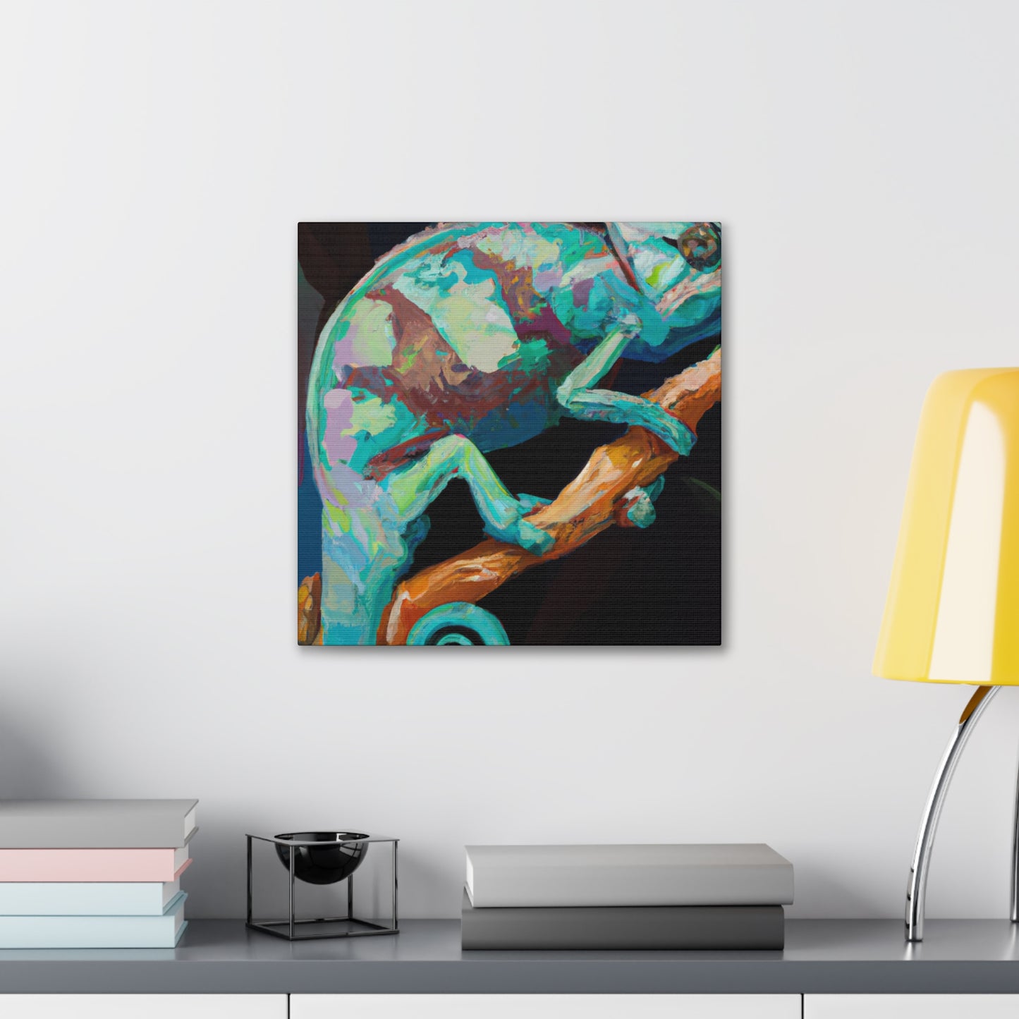 "Veiled Chameleon Dreaming" - Canvas