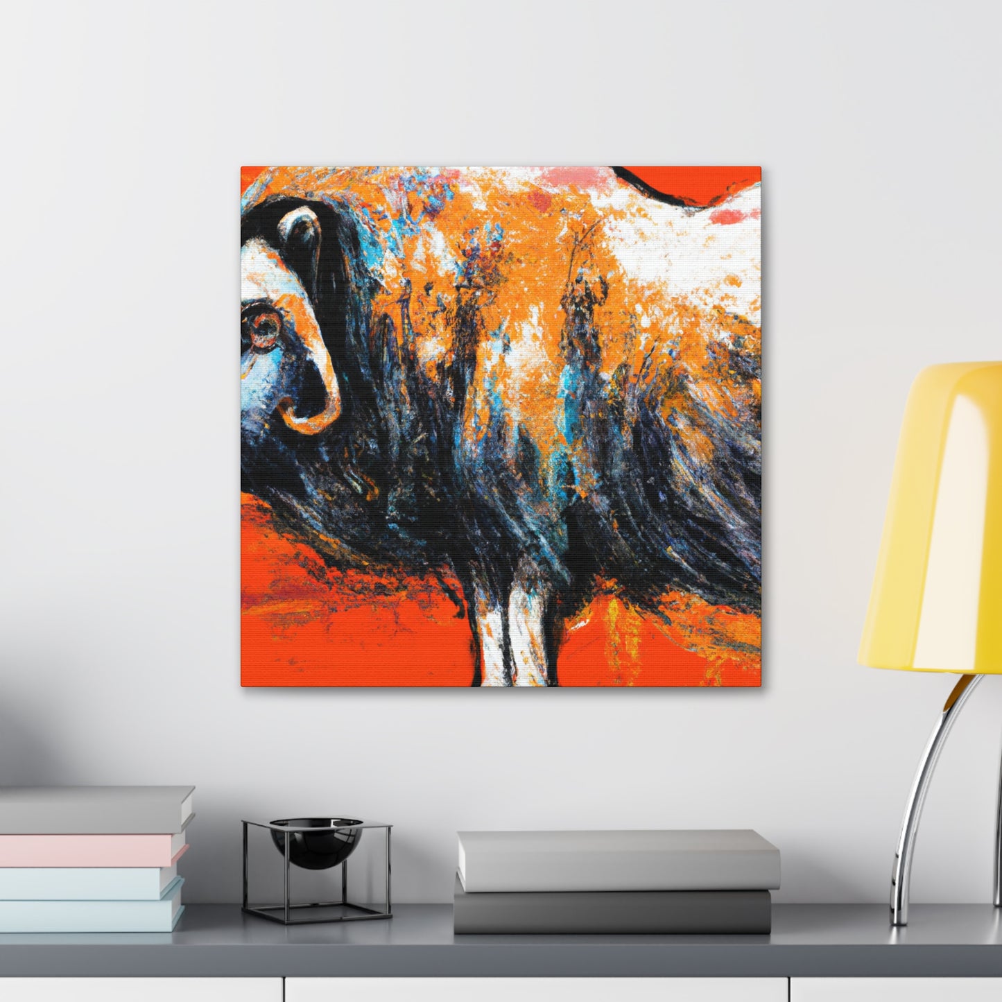 Musk Ox Epic Struggle - Canvas