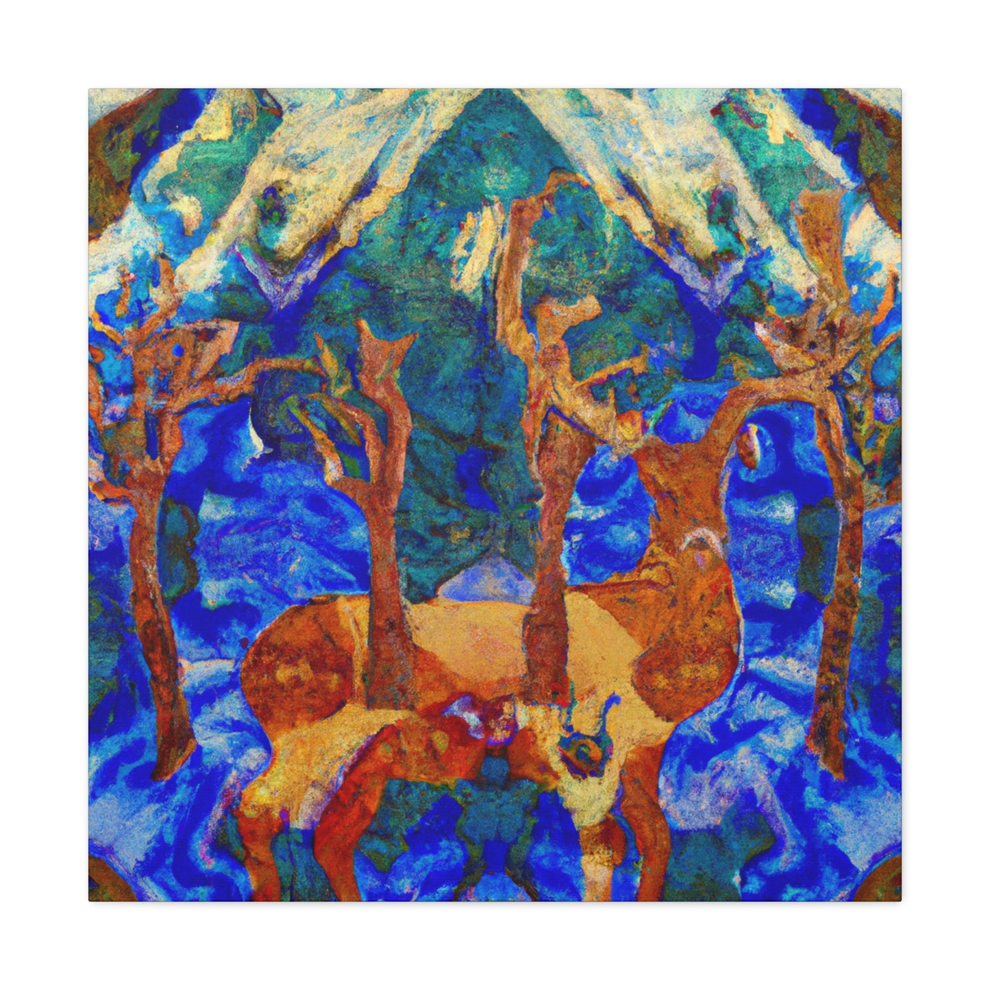 Deer amid Impressionism - Canvas