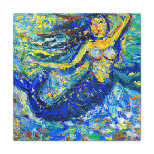 Mermaid in Moonlight - Canvas