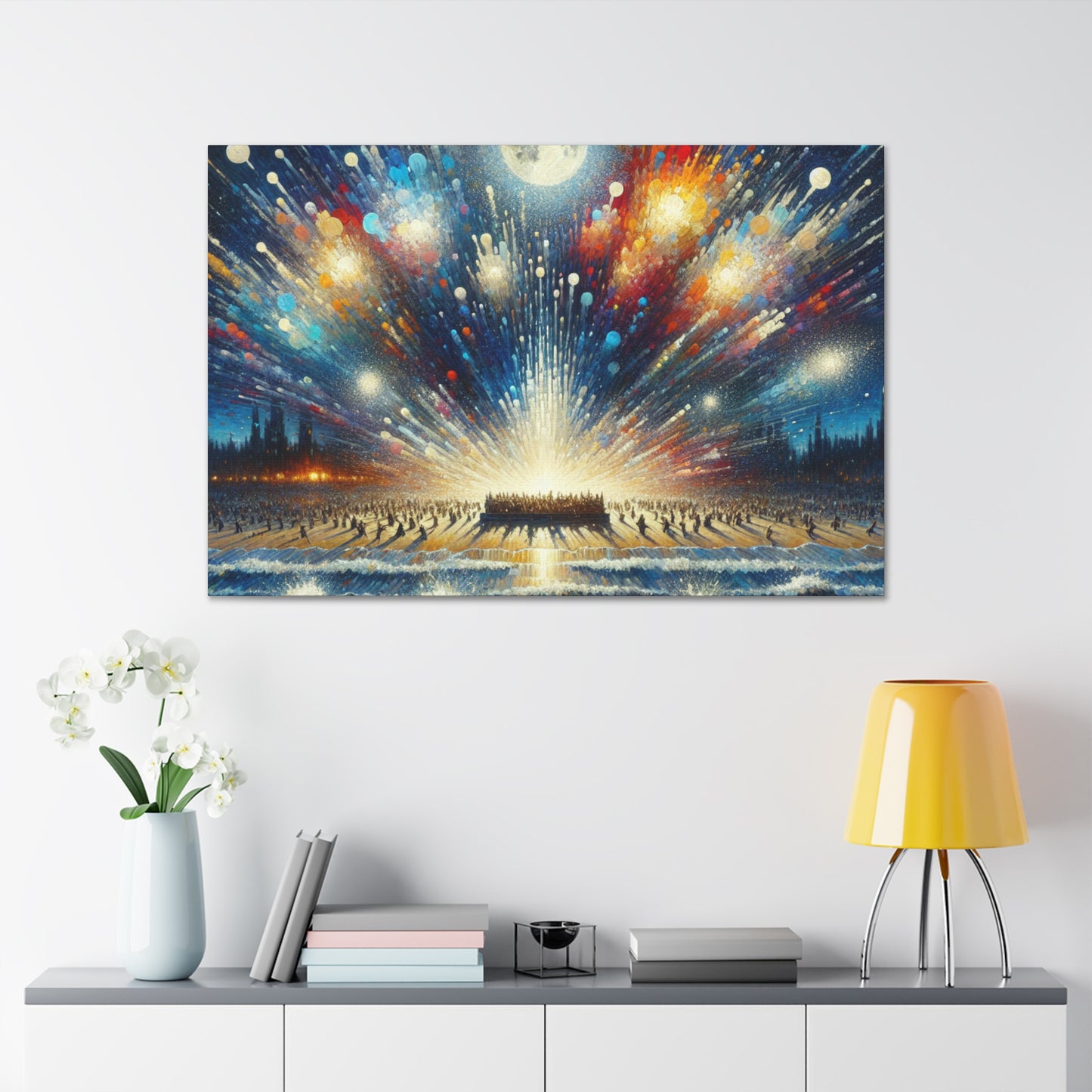 Midnight Coastal Revelry - Canvas