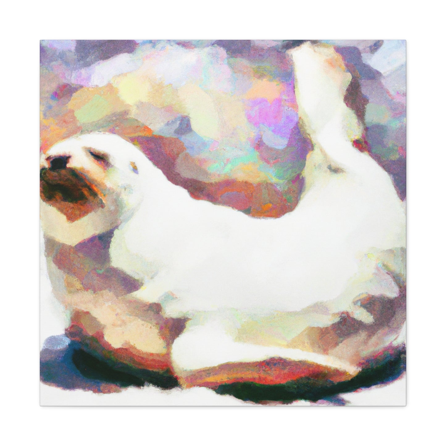 "Harp Seal Expressionism" - Canvas