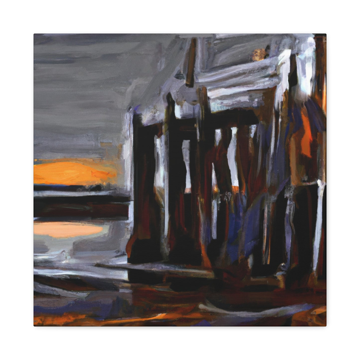 Pier in Expressionism - Canvas