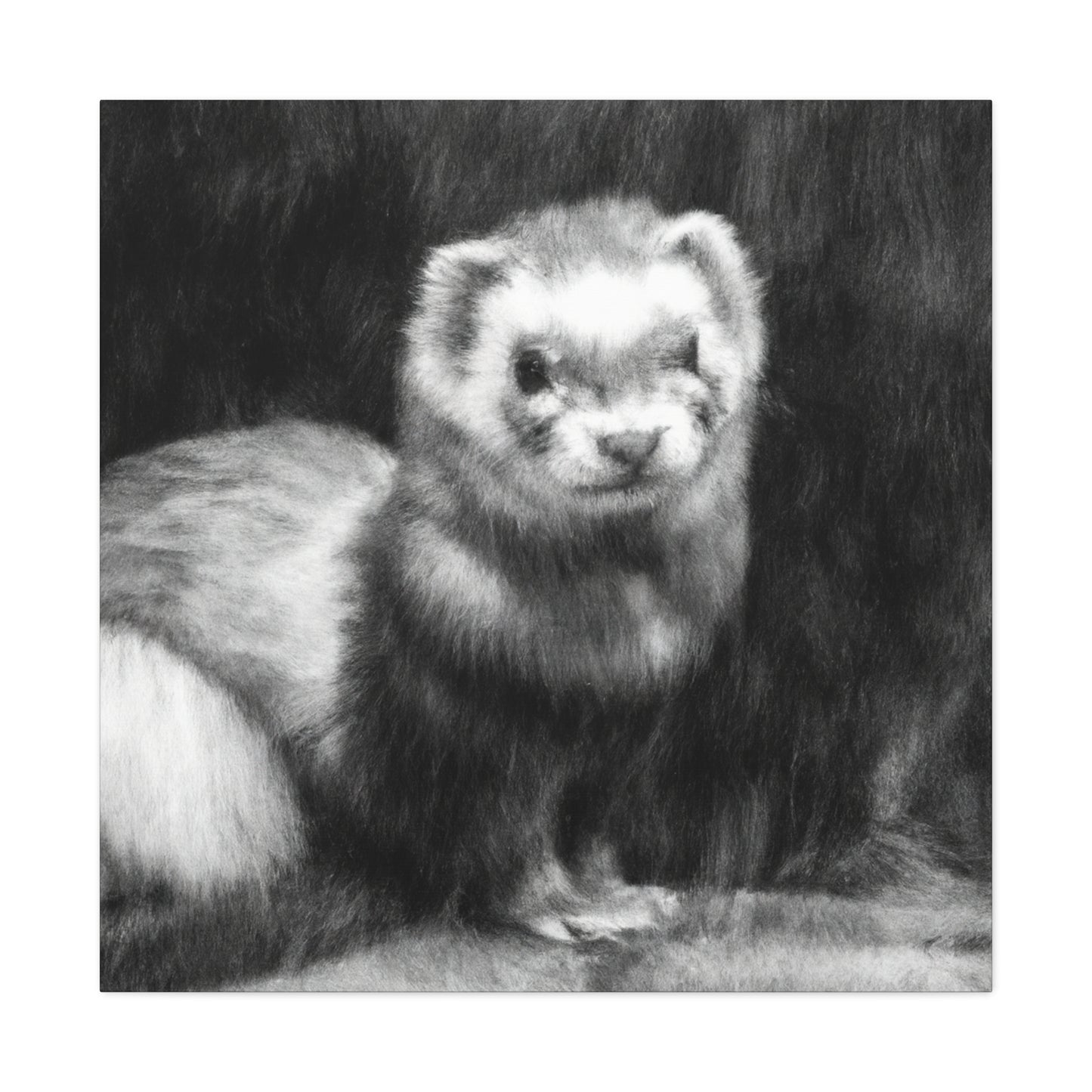 Ferret in Impressionism - Canvas