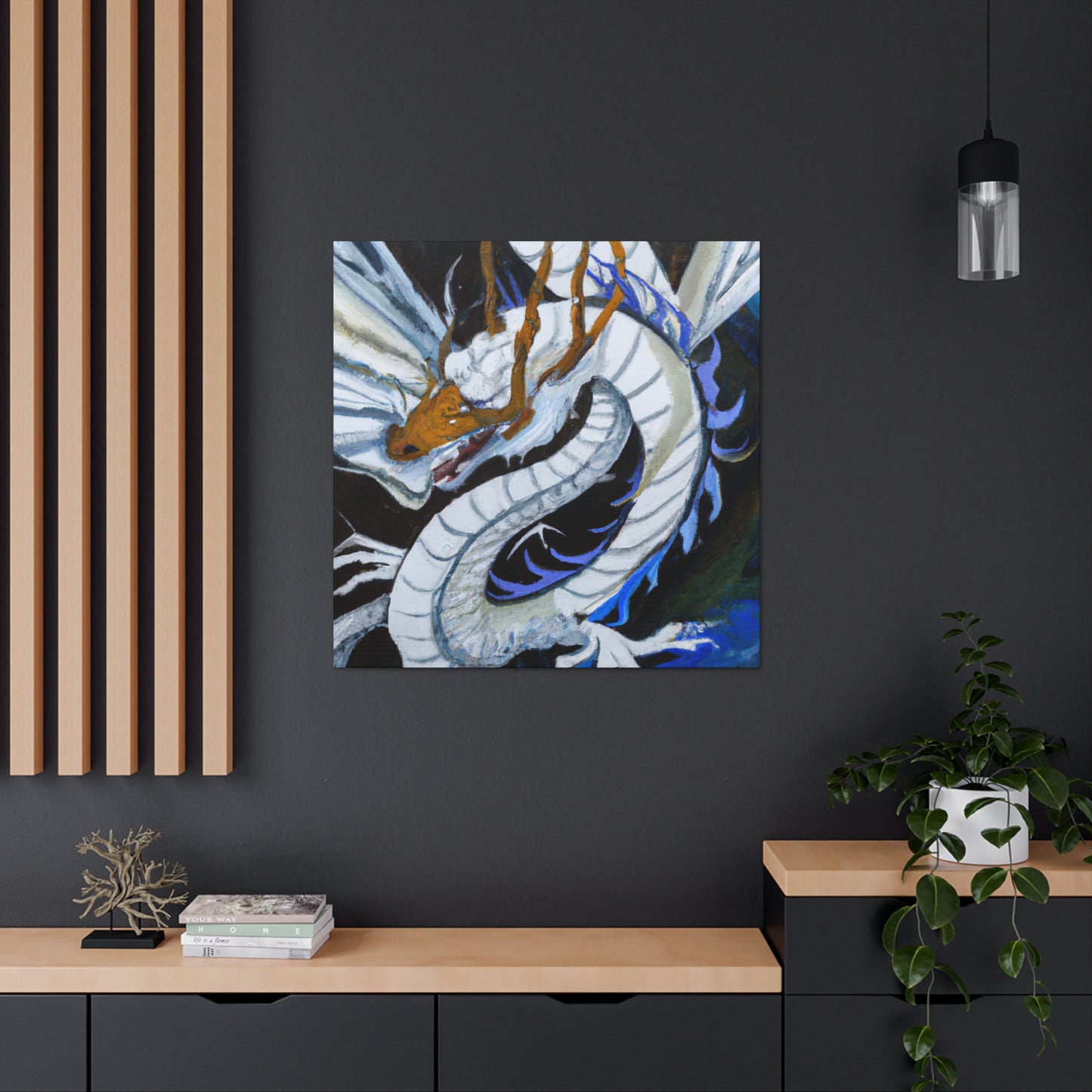 "Dragon's Fiery Reign" - Canvas