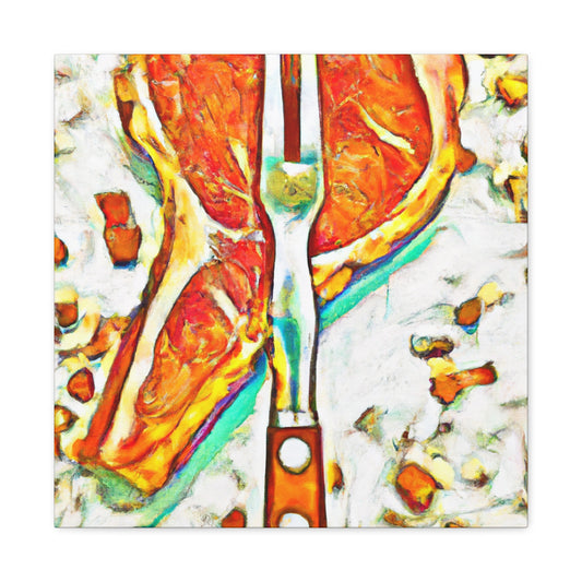 "Sizzling Steak Still-Life" - Canvas