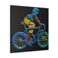 "Bicyclist in Motion" - Canvas