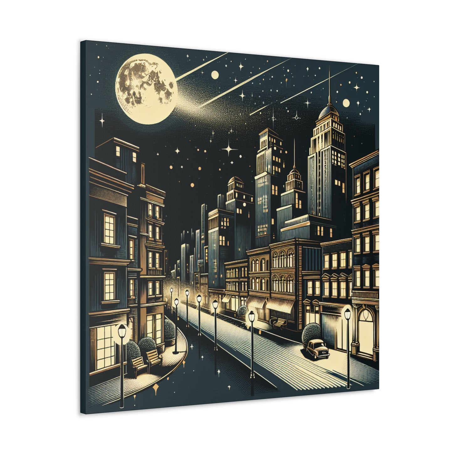 Midnight Metropolis Marvel - Canvas