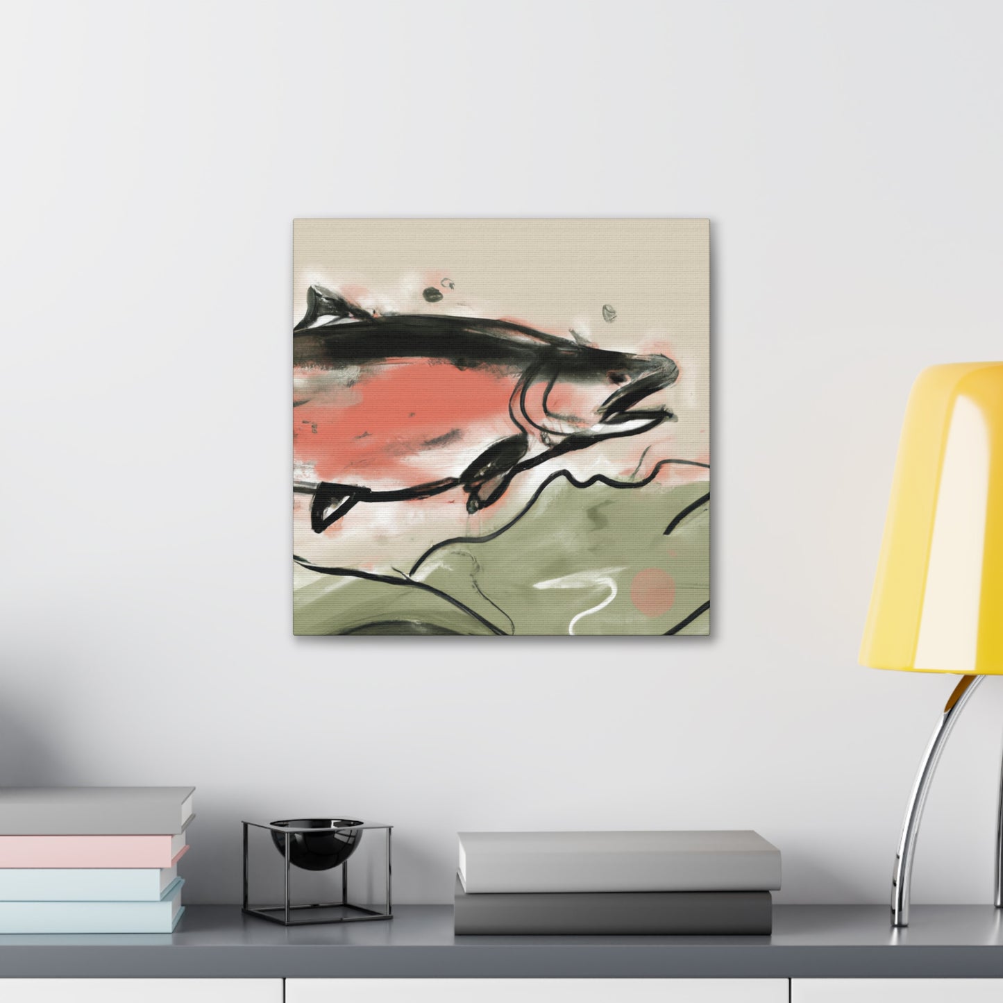 Salmon in Sunset Glow - Canvas