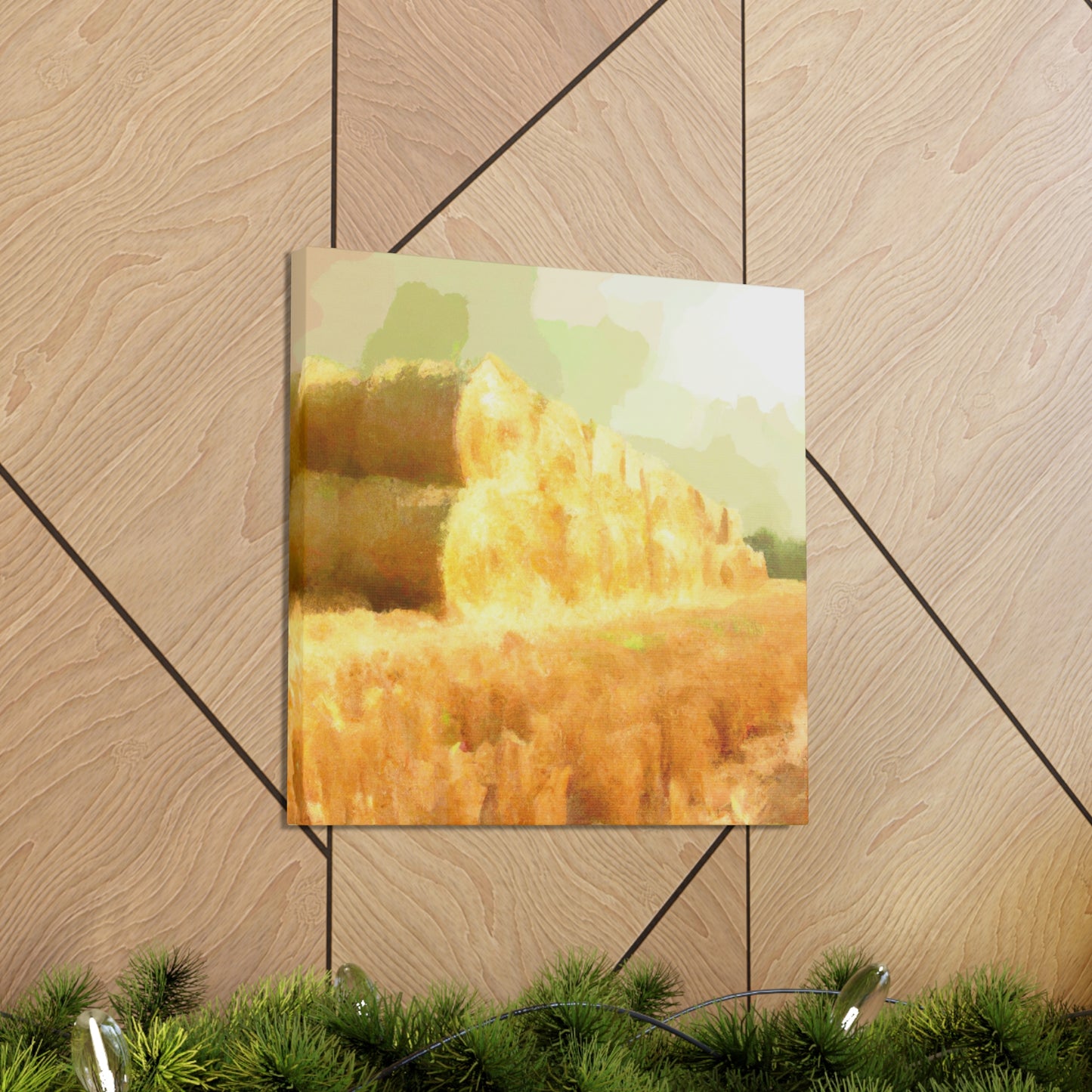 "Harvest Hayfield Halo" - Canvas