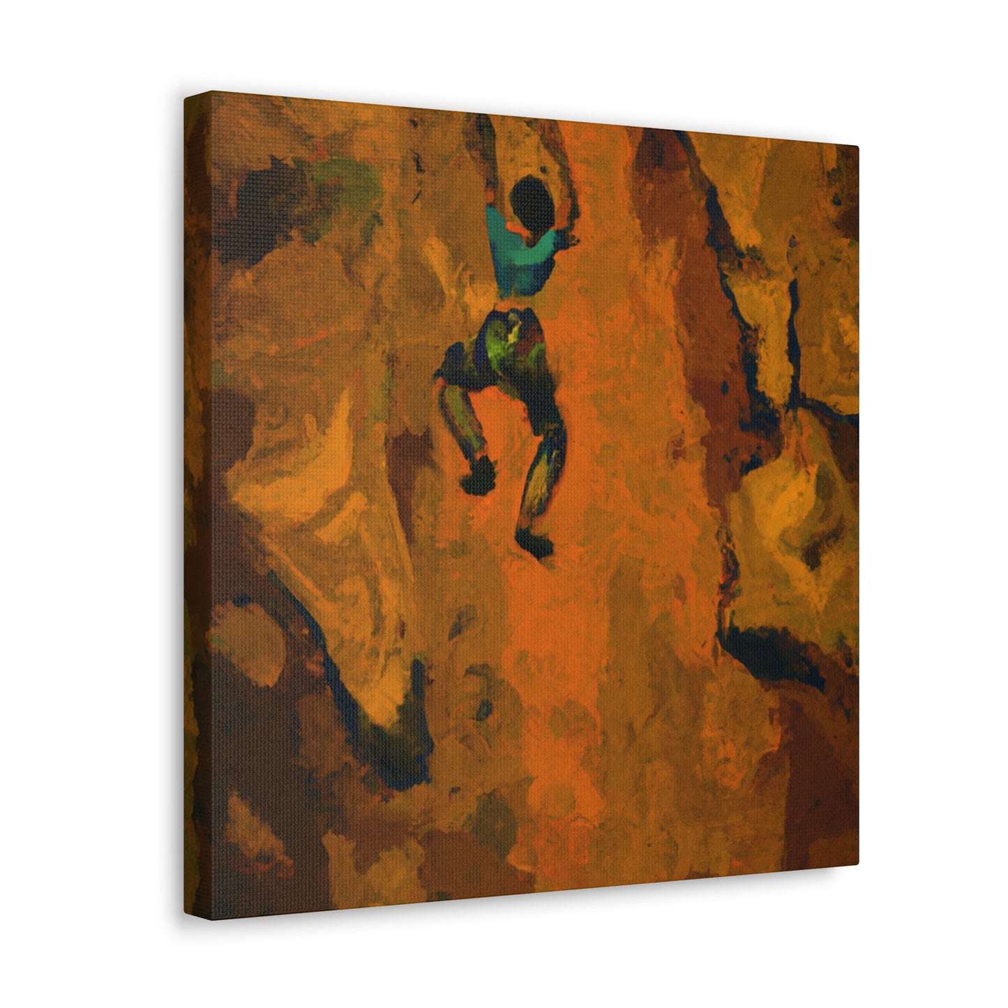 Climbing the Rock Face - Canvas