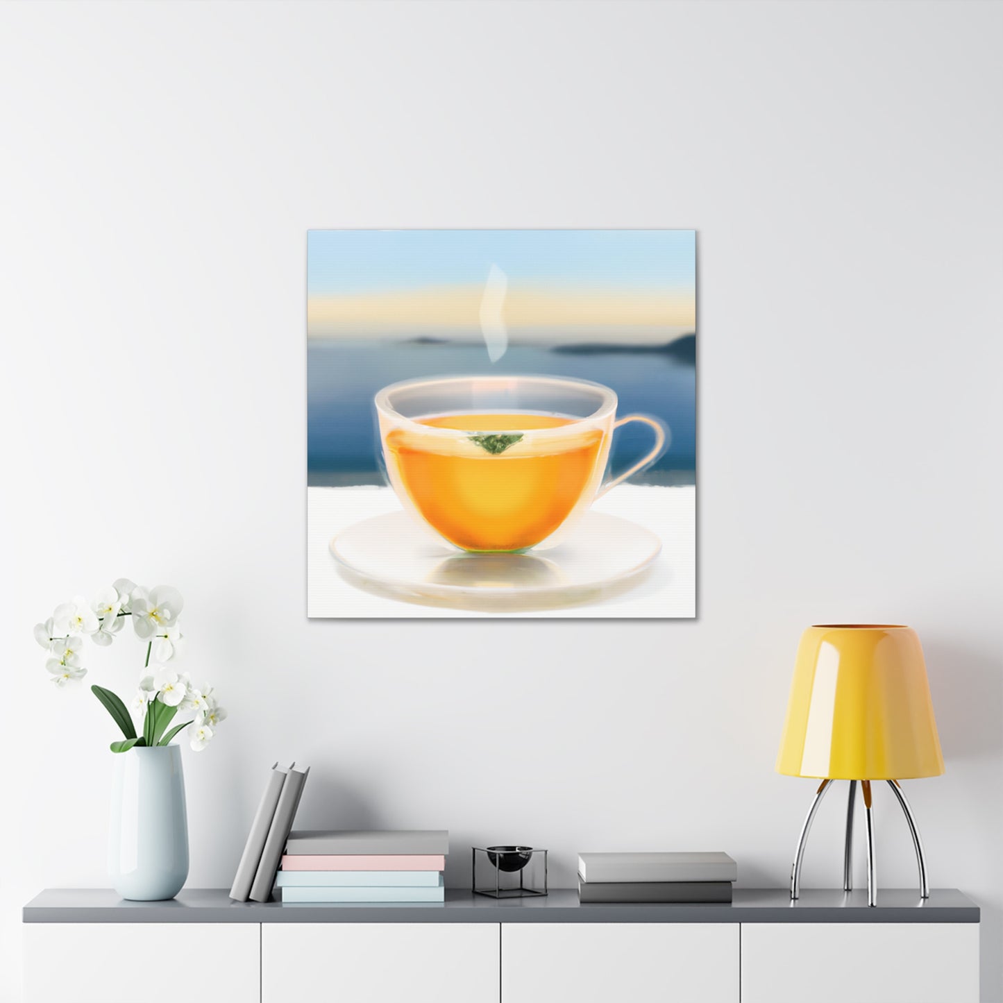 Tea Cups in Reflection - Canvas