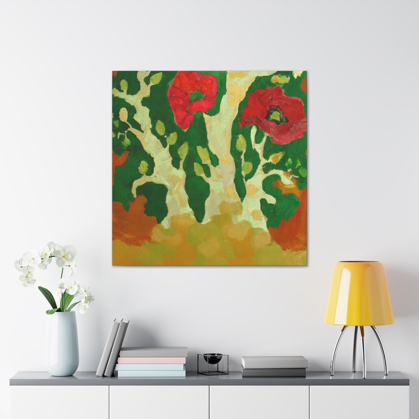 Poppies in Moonlight - Canvas