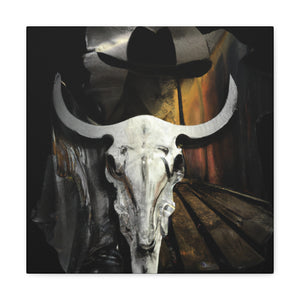 "Cow Skull Lone Survivor" - Canvas