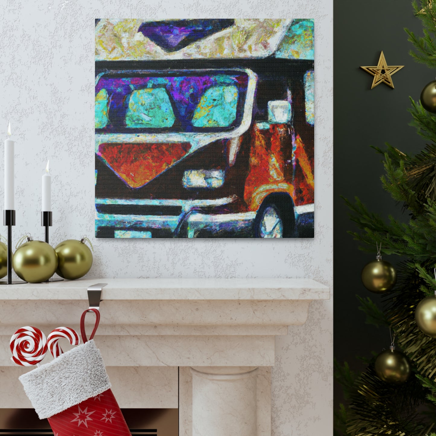 "Camper Van Deco Dream" - Canvas