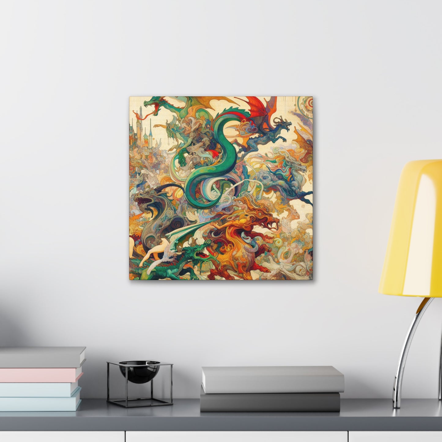 Whimsical Dragon's Dream - Canvas