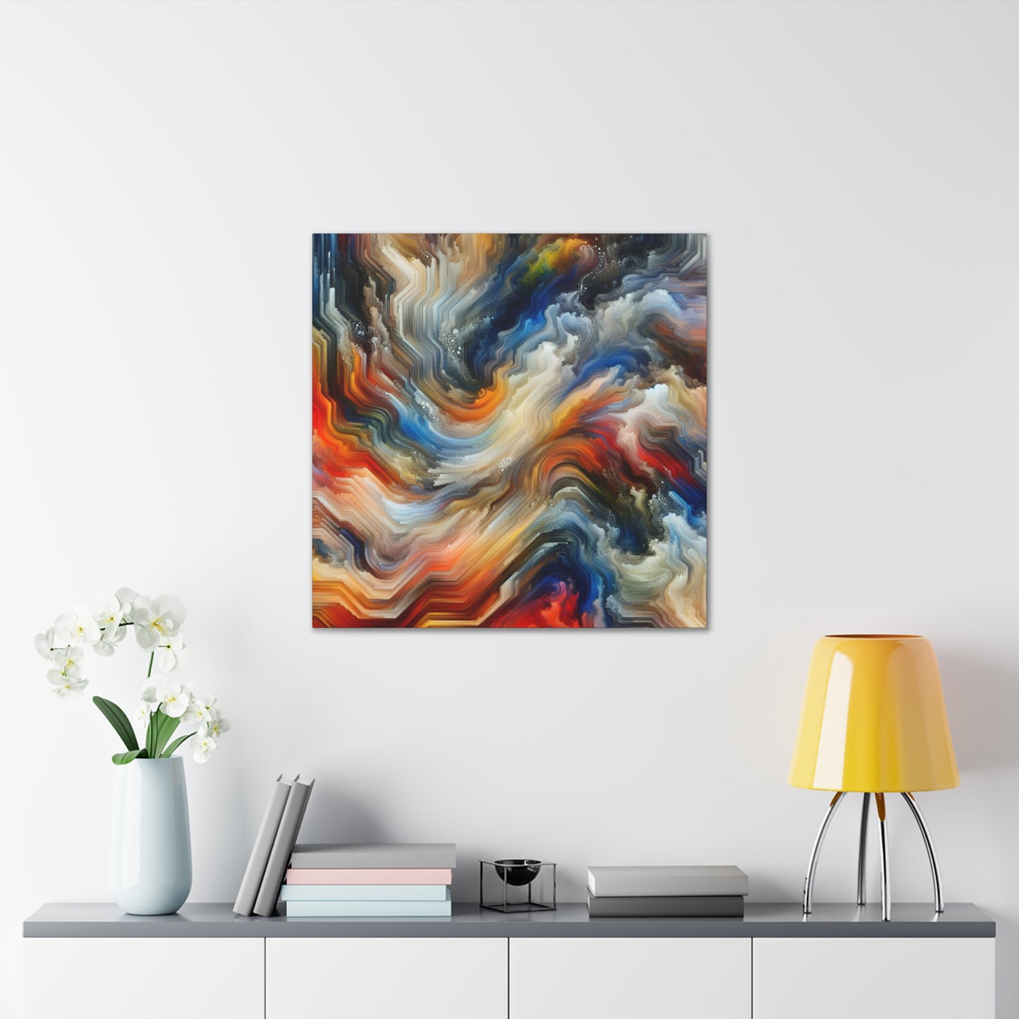 Whispers of Colorful Flames - Canvas