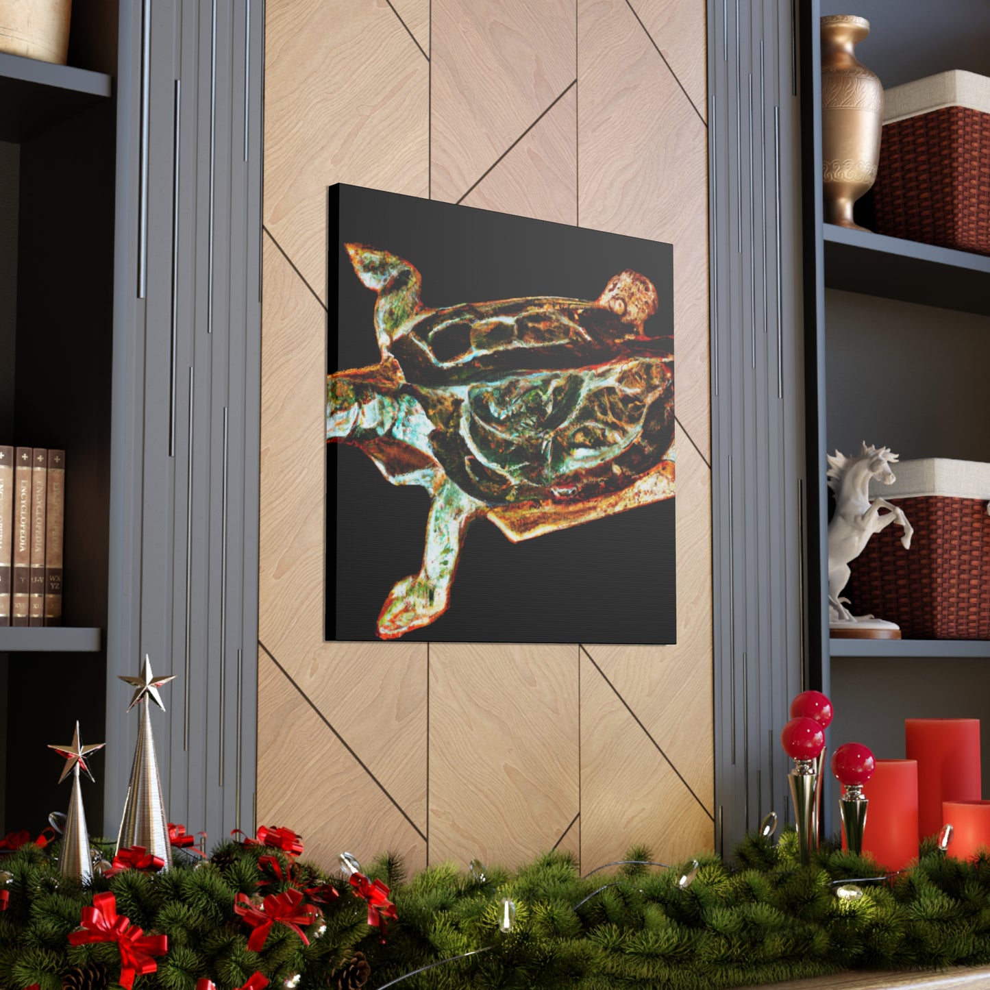 "Box Turtle Deco Dream" - Canvas