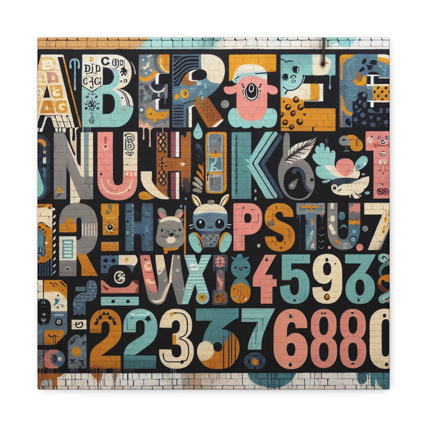 "Whimsical Typography Delight" - Canvas