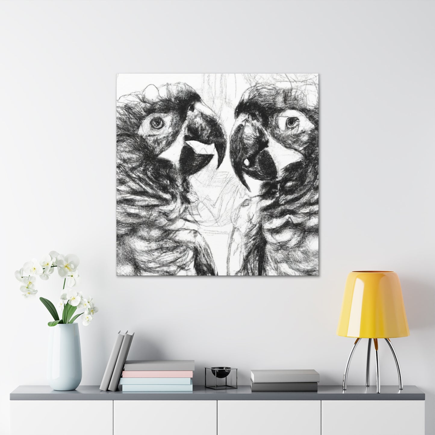 Amazon Paradise Parrots - Canvas