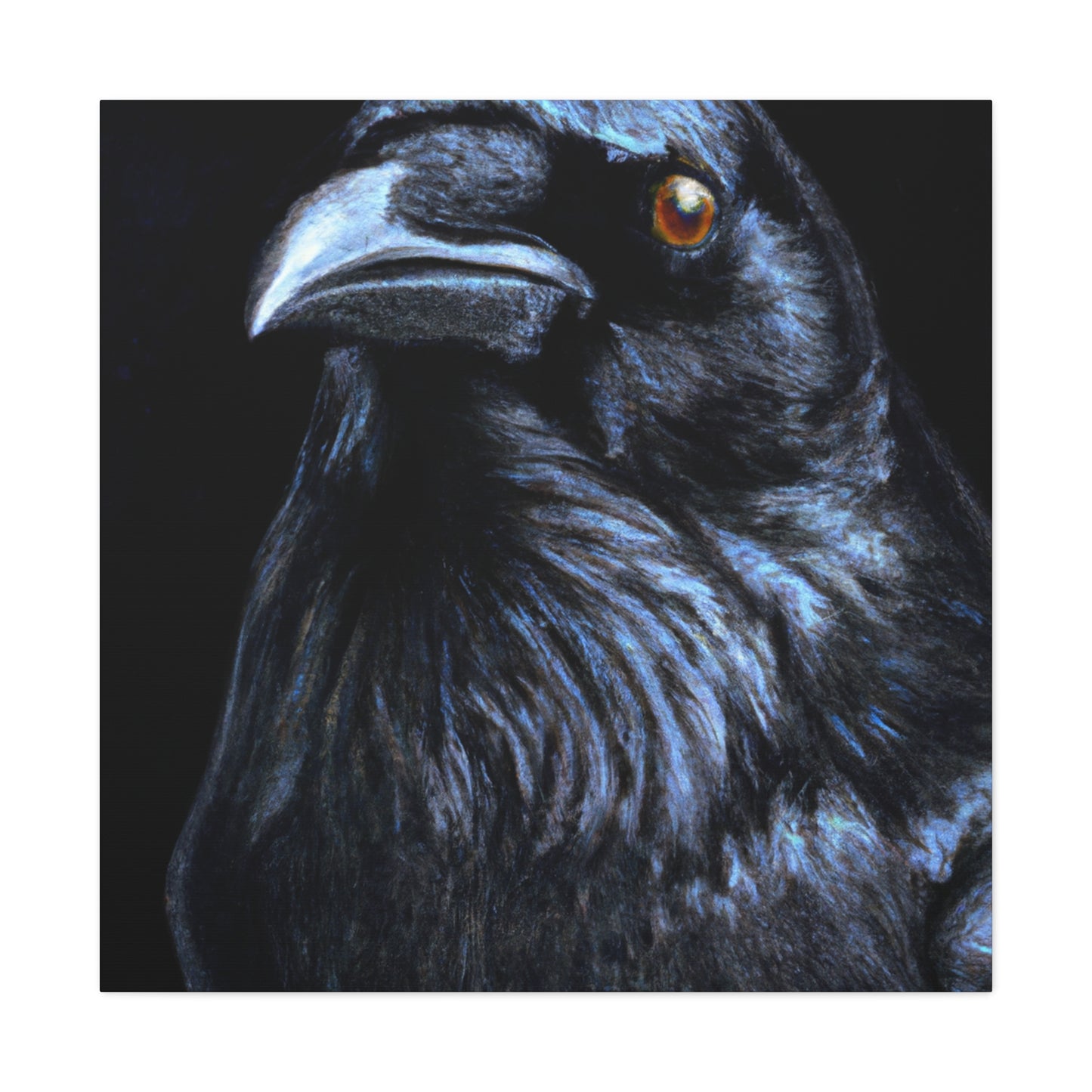 American Crow Hyperrealism - Canvas