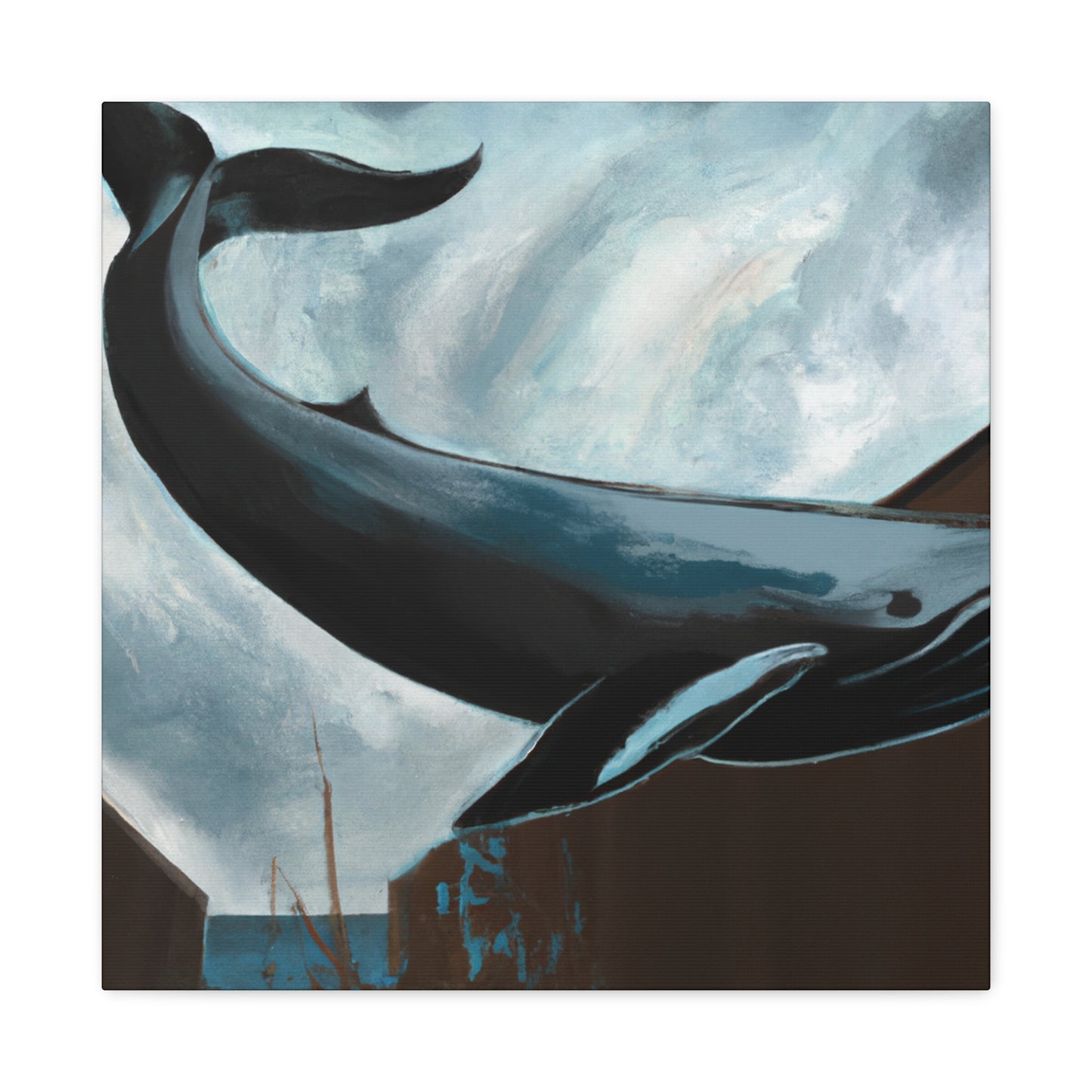 Whale in the Harbor - Canvas