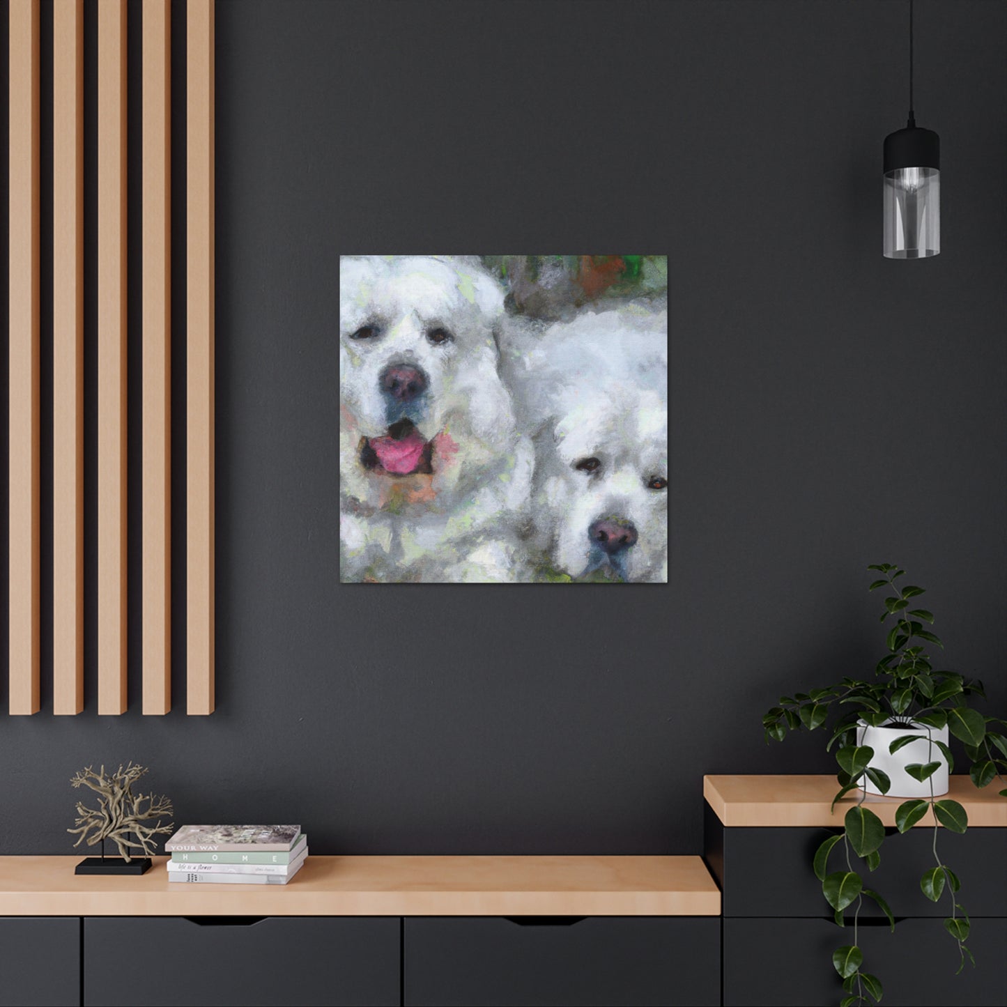 "Great Pyrenees Impressionism" - Canvas