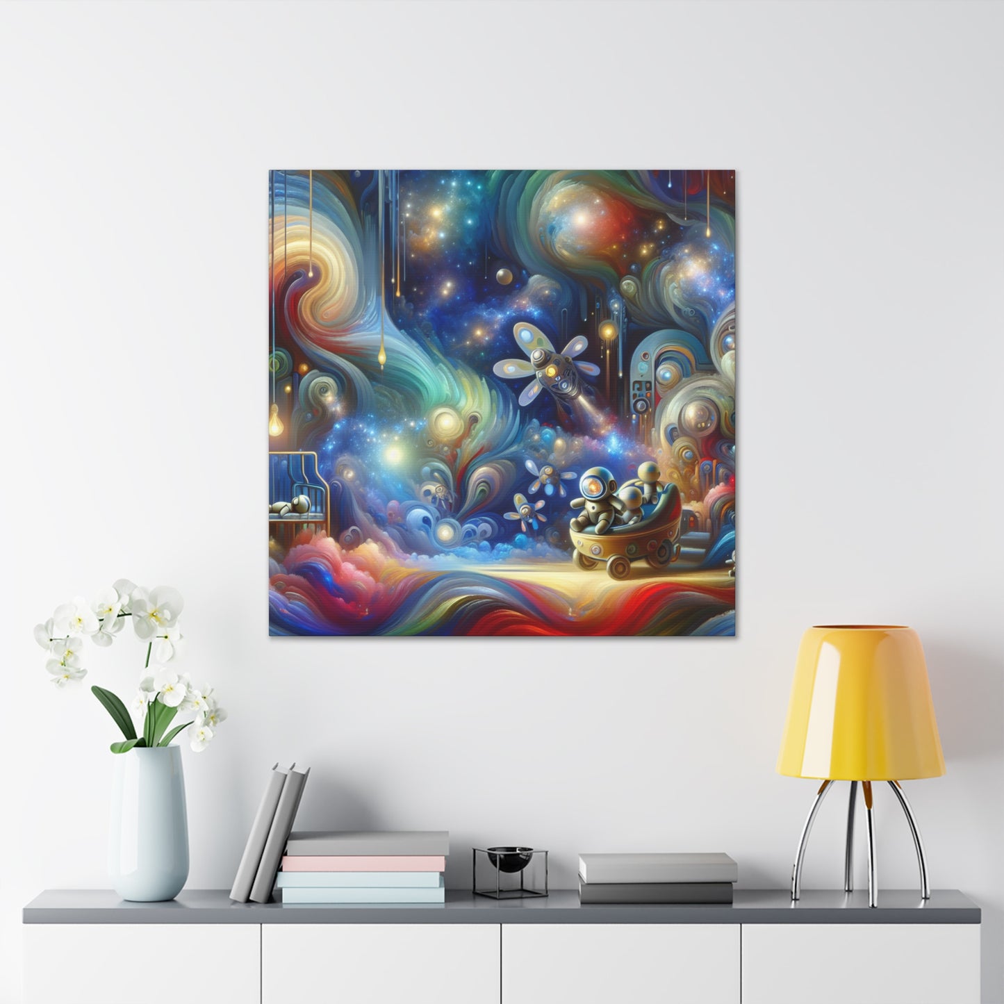 "Robotic Cosmos Journey" - Canvas