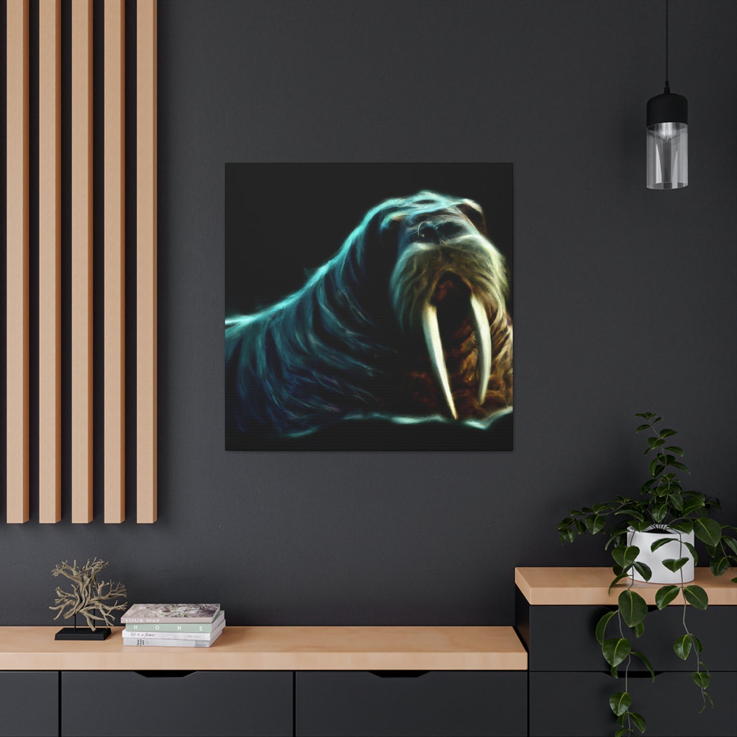 Walrus in Watercolor. - Canvas