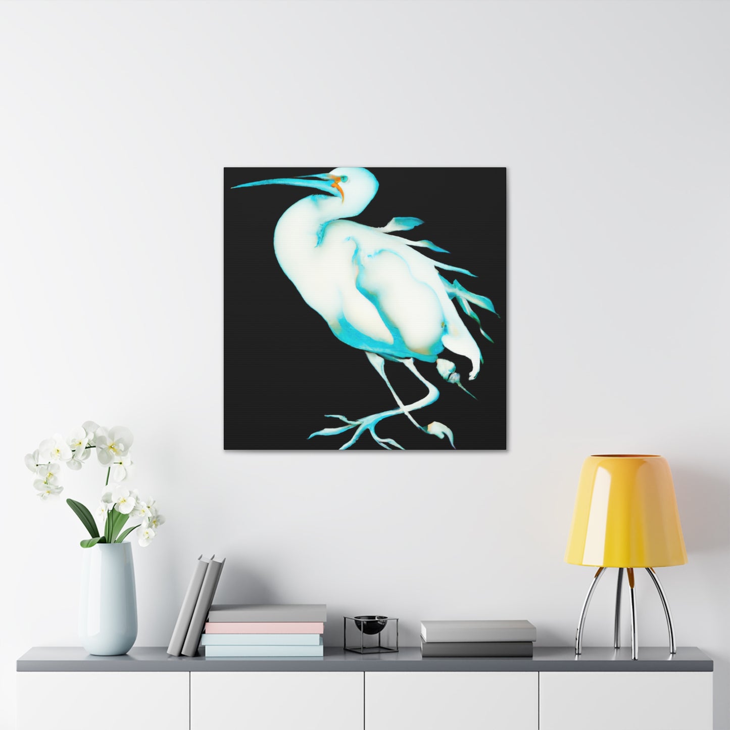 "Snowy Egret Splendor" - Canvas