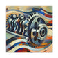 "Industrial Symphony of Camshaft" - Canvas