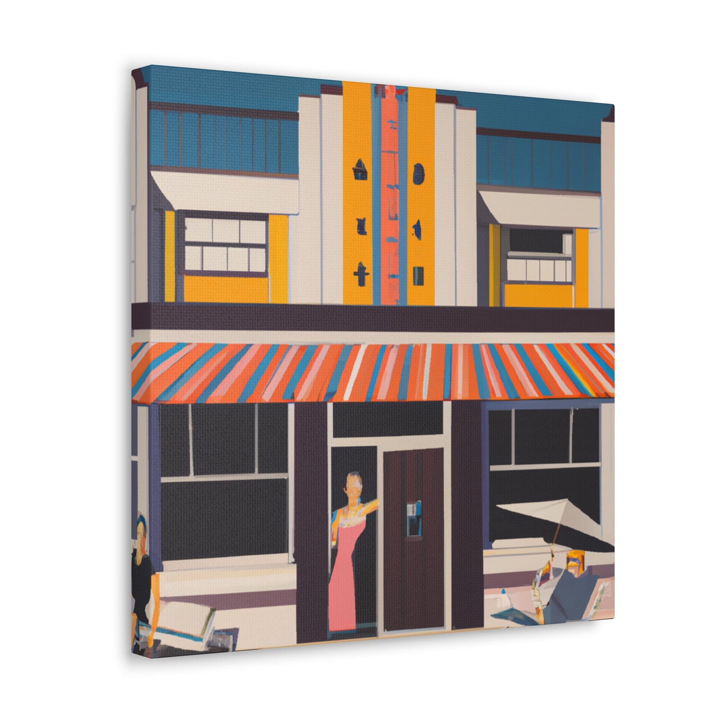 "Seaside Shops Splendor" - Canvas