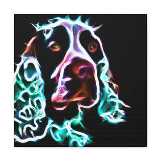 "Joyful English Springer Spaniel" - Canvas