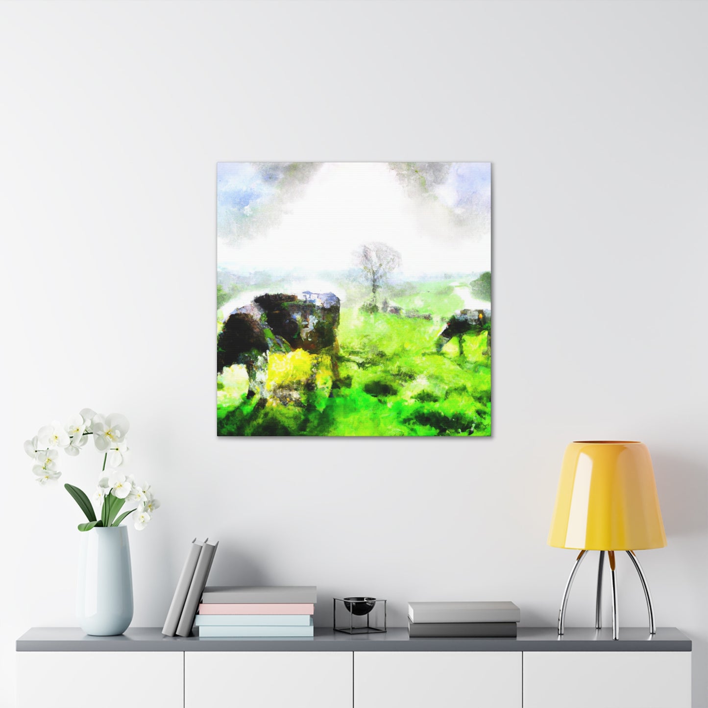 Milky White Mooing - Canvas