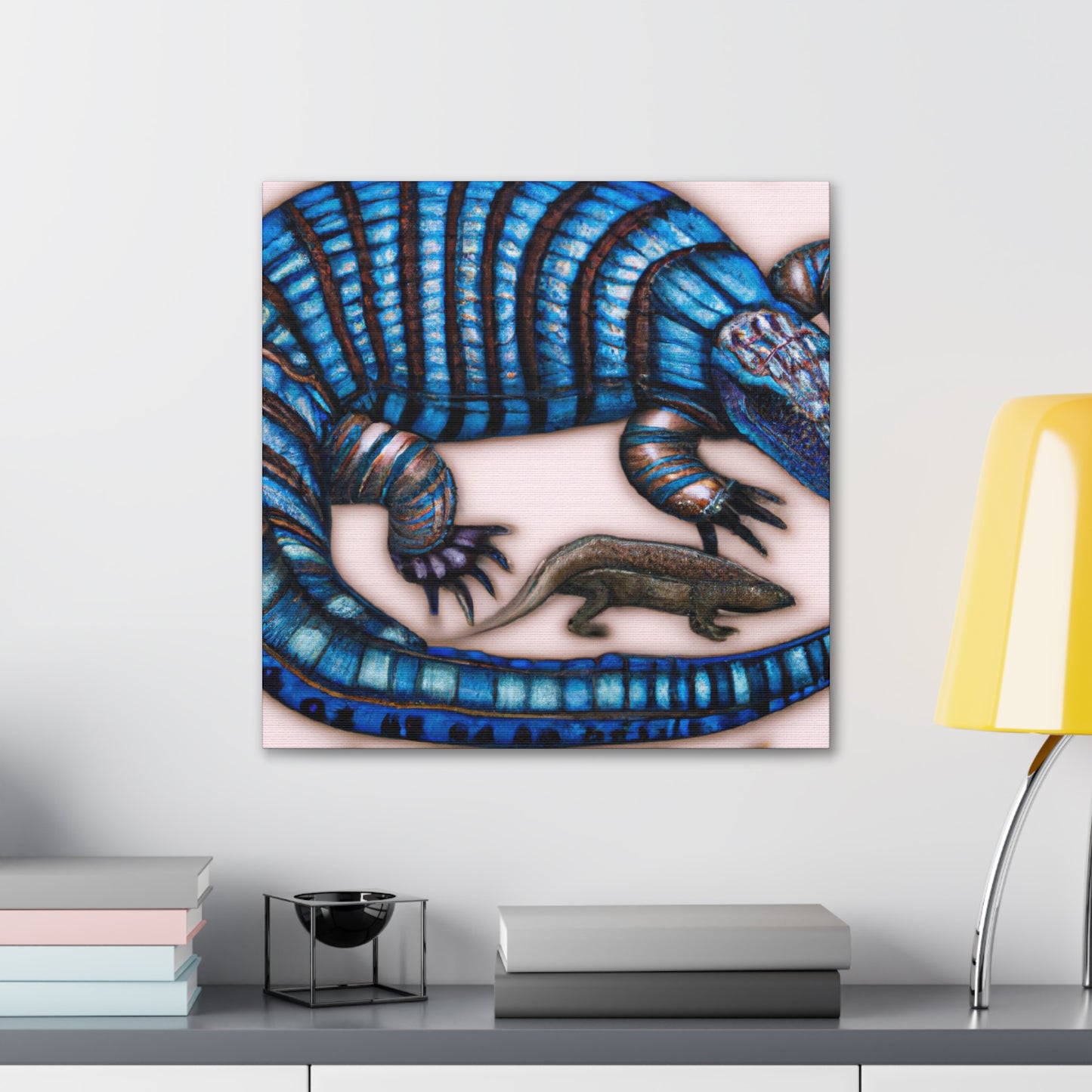 "Blue-tongued Skink Rendering" - Canvas