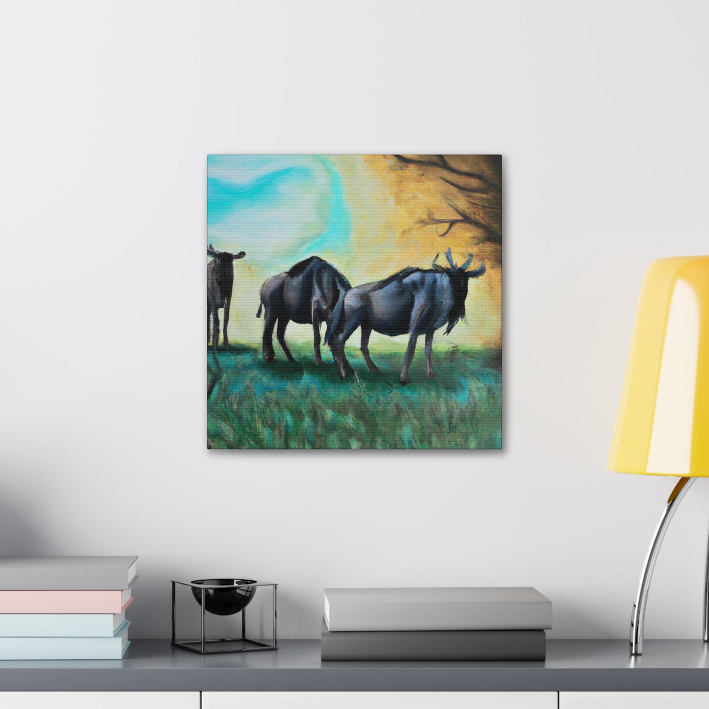 Wildebeest on Wildland - Canvas