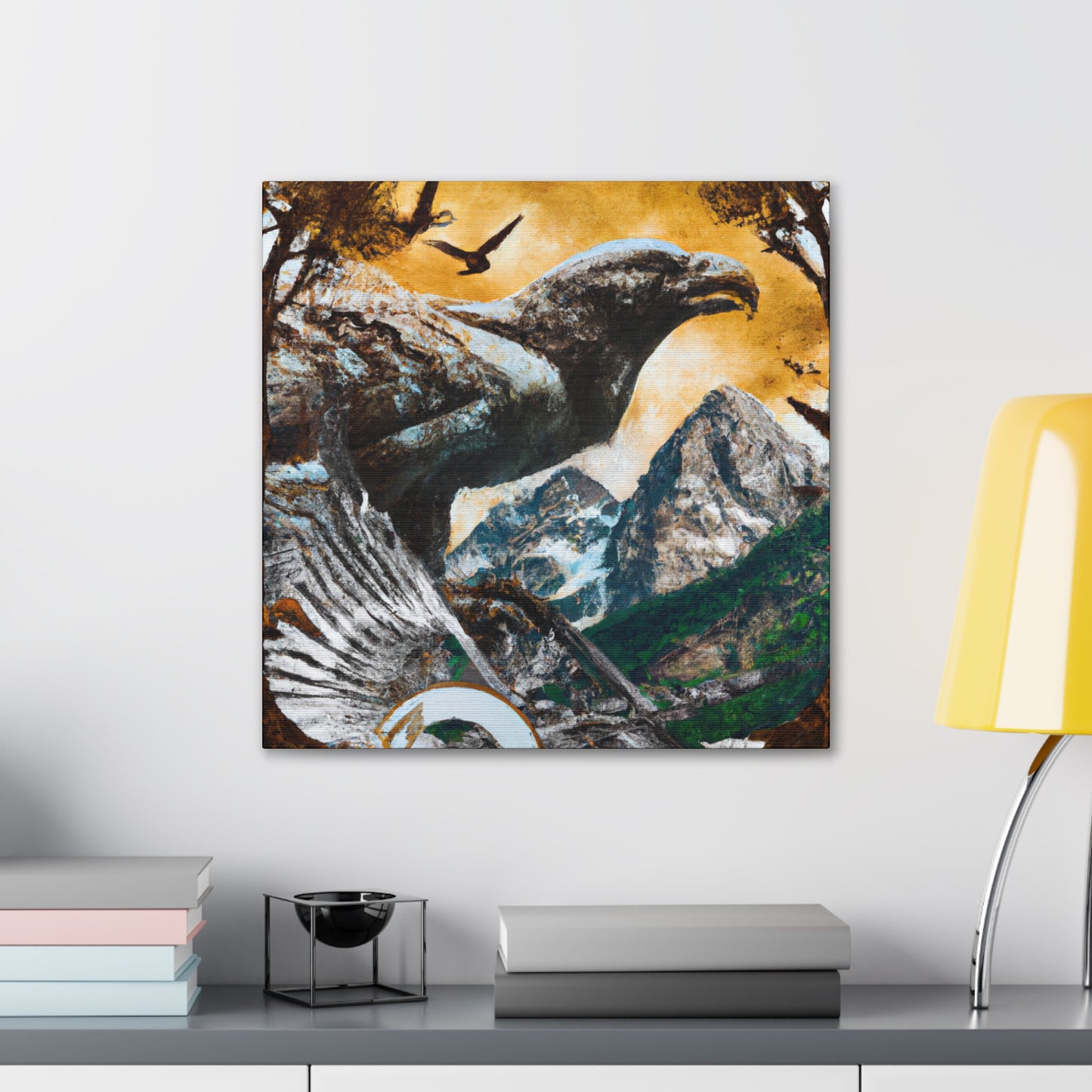 Golden Eagle Dreaming. - Canvas