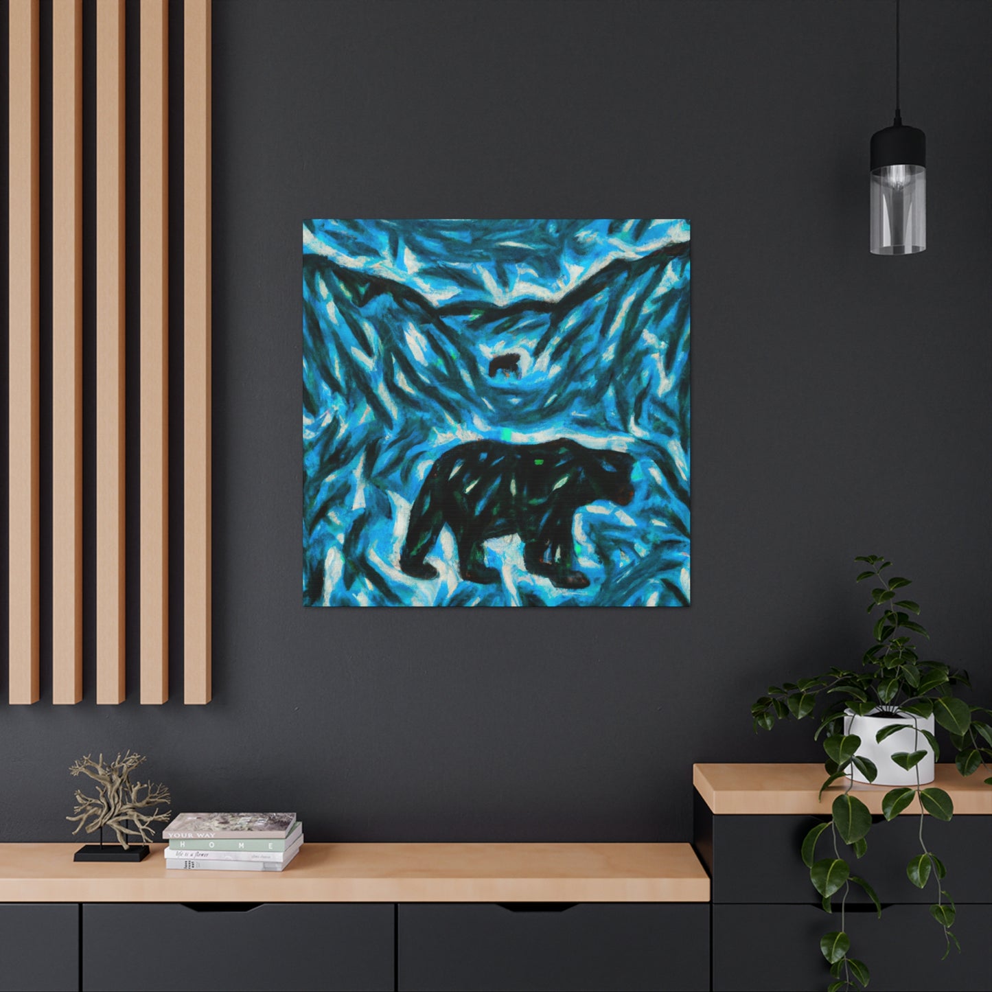 "Black Bear Abstracted" - Canvas