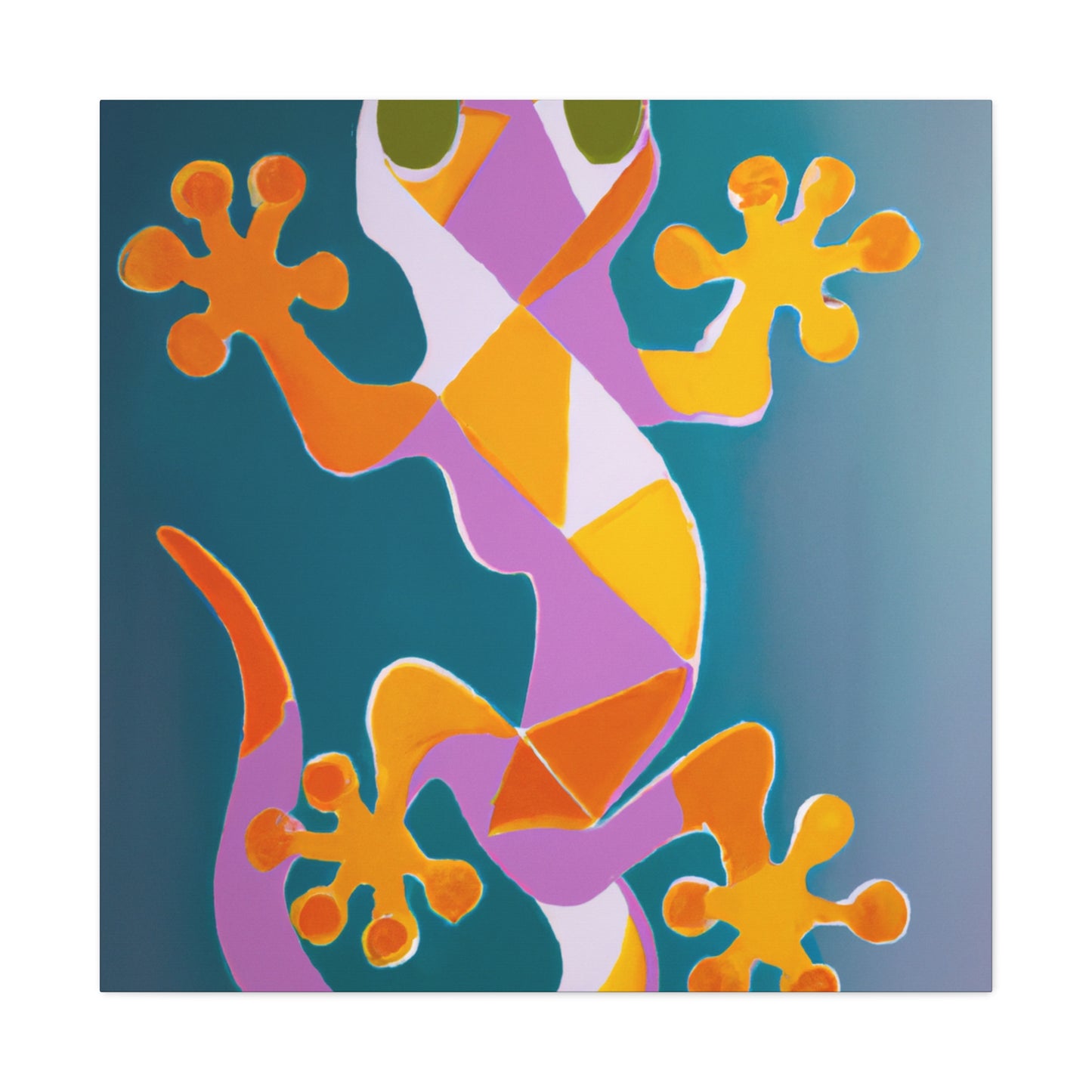 Gecko in Art Deco - Canvas