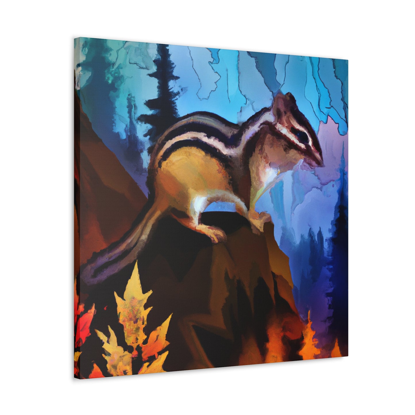 Chipmunk in Bloom - Canvas