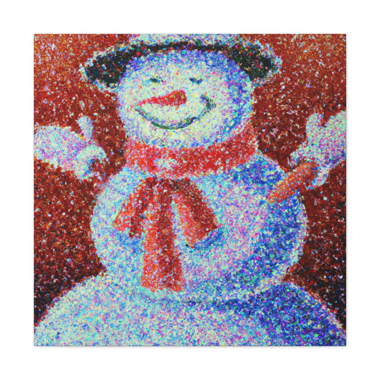 Frosty's Pointillism Painting - Canvas