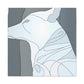 "Arctic Wolf in Snow" - Canvas