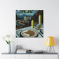 "Dining in Deco Bliss" - Canvas